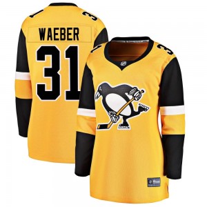 Women's Fanatics Branded Pittsburgh Penguins Ludovic Waeber Gold Alternate Jersey - Breakaway